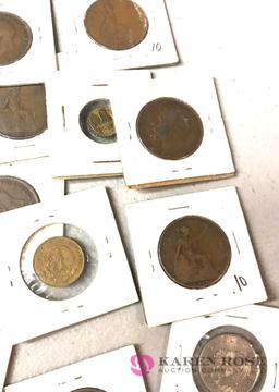 Assorted foreign coins