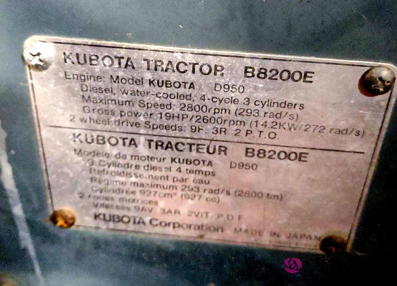 Kubota B8200 four-wheel drive diesel mid 80's