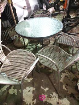 30-in patio table and four chairs