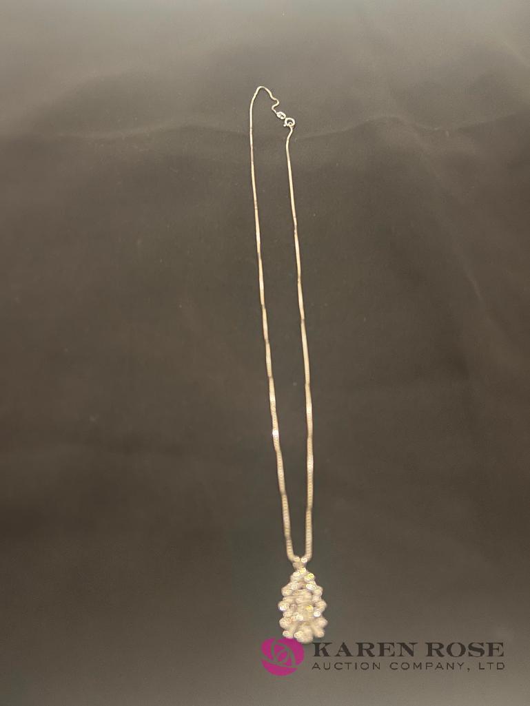 14K Gold Custom Made Diamond Necklace