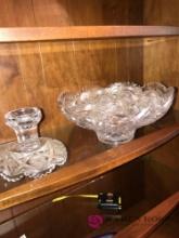 Crystal cut glass punch bowl /8 cups