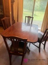 vintage dining room table with 4 chairs