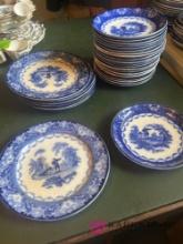 Watteau Royal Doulton England Flow Blur 29 plates