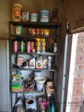 shelf unit with contents