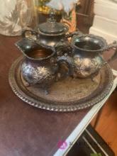 Van Burch Silver plated tea set