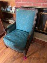 vintage wooden carved chair