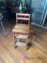 vintage grandma?s kitchen step stool/chair