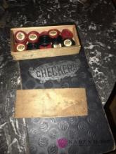 vintage checker board set