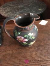 Vintage 5 in flowered pitcher