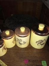 vintage tin canister set