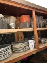 Dish set/stem glasses/covered dishes