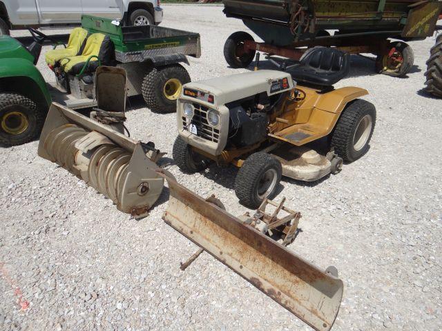 Montgomery Ward lawn tractor, front blade, & snow