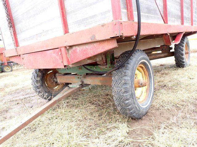 Heider Wooden Barge Wagon with Hoist