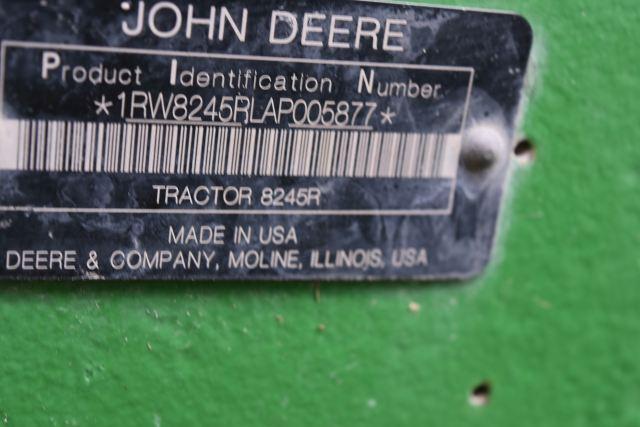 John Deere 8245R Tractor, 2010