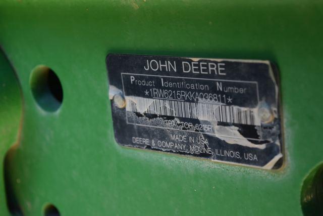 John Deere 6215R Tractor, 2019