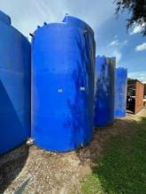 4,000-gallon industrial plastic water tanks
