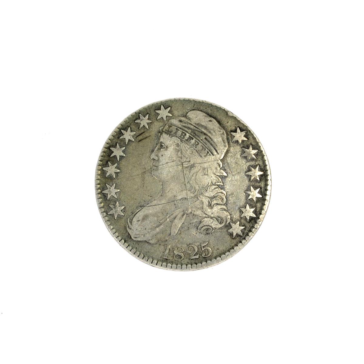 1825 Capped Bust Half Dollar Coin
