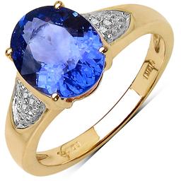 *Fine Jewelry 14 kt. White/Yellow Gold, 2.60CT Tanzanite And Diamond Ring