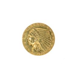 *1910 $2.50 U.S. Indian Head Gold Coin (JG N)