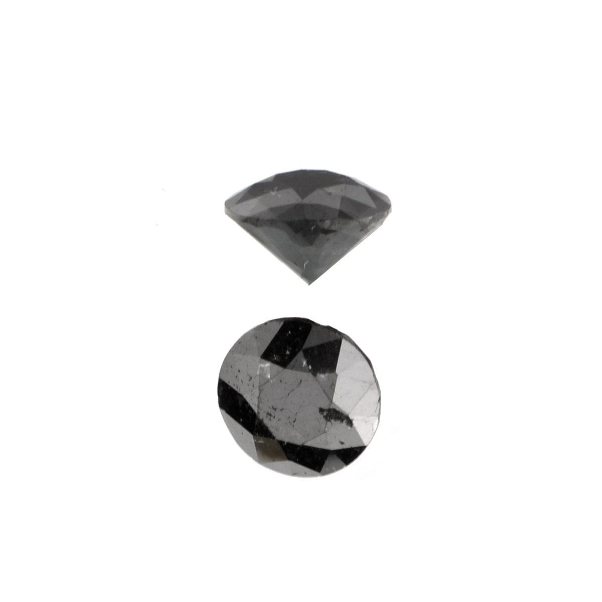 APP: 0.5k 0.70CT Round Cut Black Diamond Gemstone