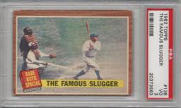 Rare Babe Ruth The Famous Slugger 1962 Topps PSA VG 3 Graded Card #138