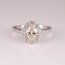 APP: 5.2k Fine Jewelry *14 kt. White Gold, 1.04CT Diamond Ring