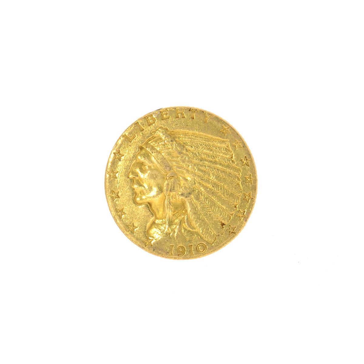 *1909 $2.50 U.S. Indian Head Gold Coin (JG N)
