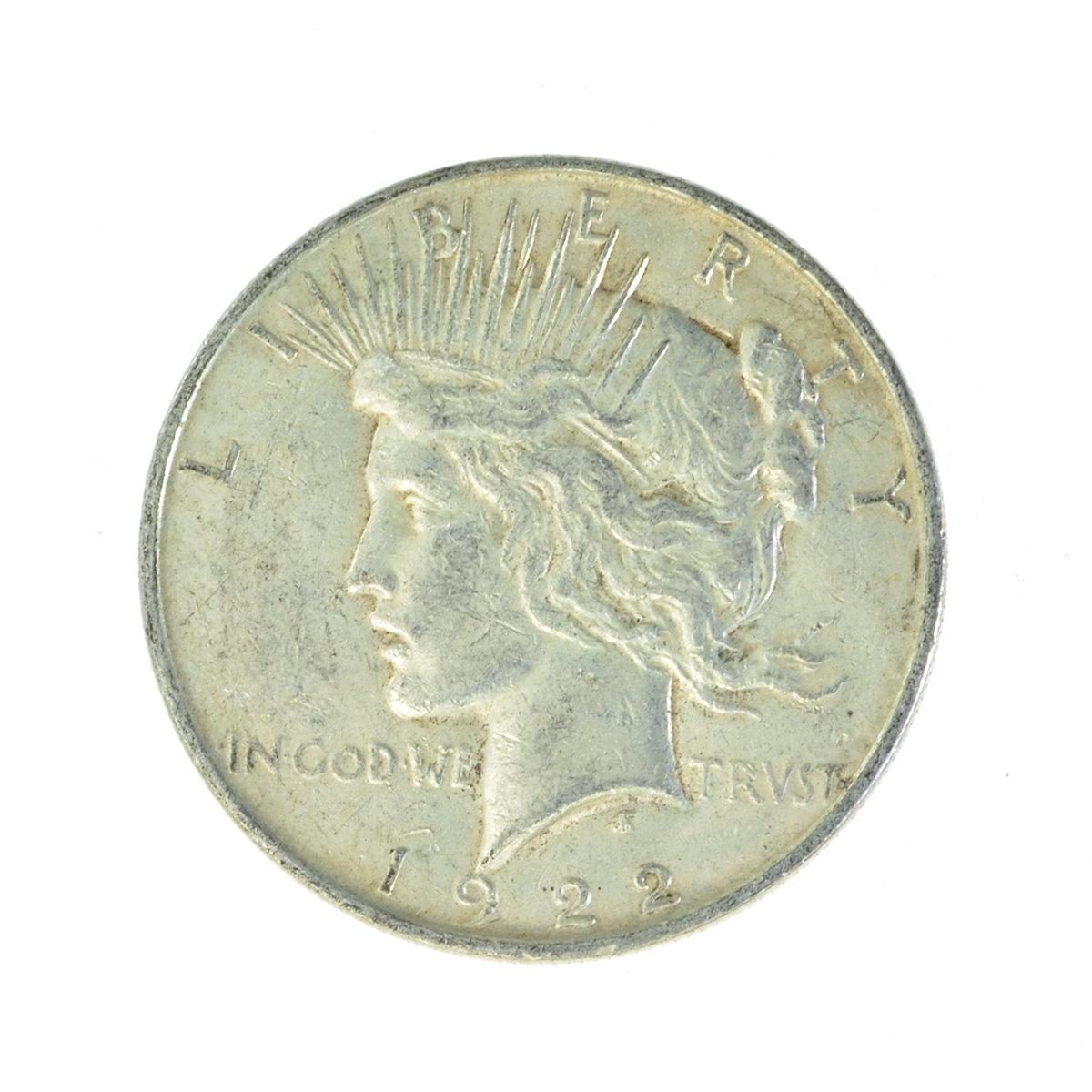 1922 Peace Silver Dollar Coin