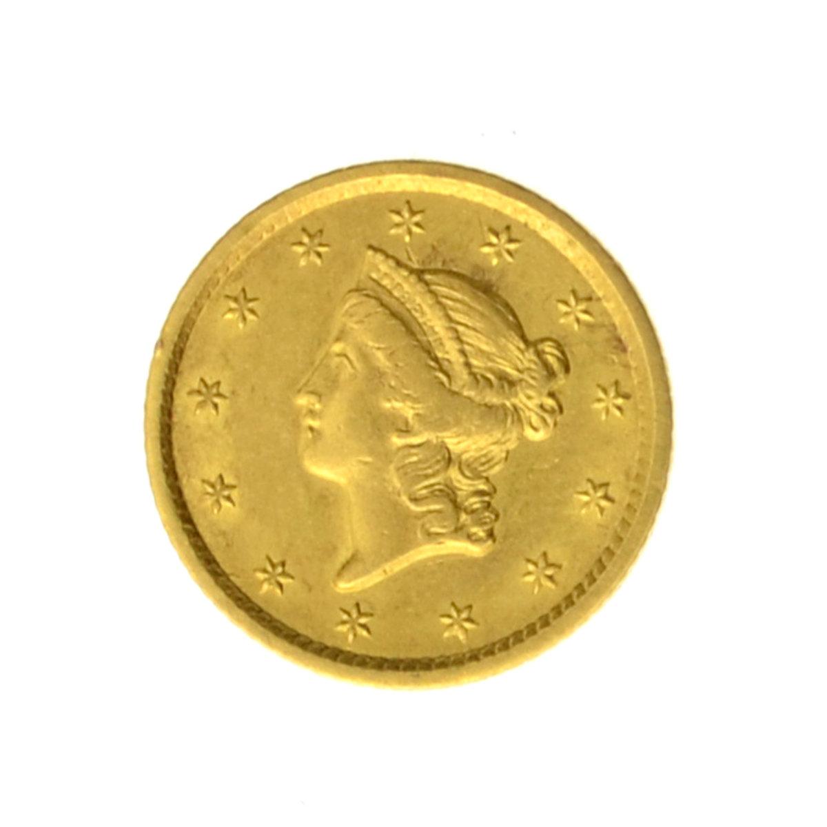 *1852 $1 U.S. Liberty Head Gold Coin - Great Investment - (JG PS)