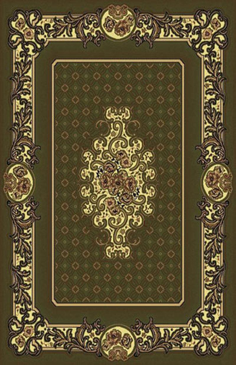 Gorgeous 8x10 Emirates Green & Brown Rug High Quality Made in Turkey (No Rugs Sold Out Of Country)