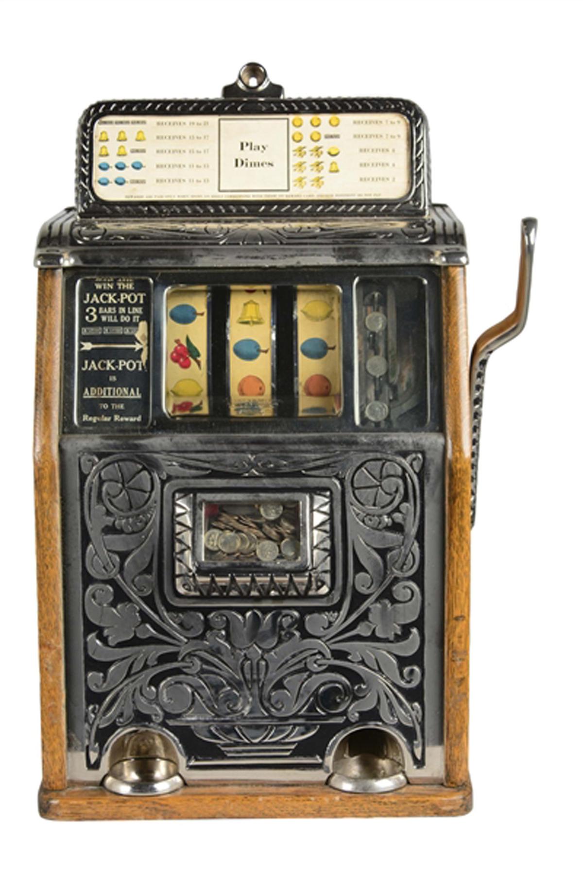 Extremely Rare 10¢ Caille Superior Jackpot Slot Machine -P-