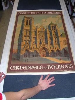 Cathedrale de Bourges by Constant Duval on Linen