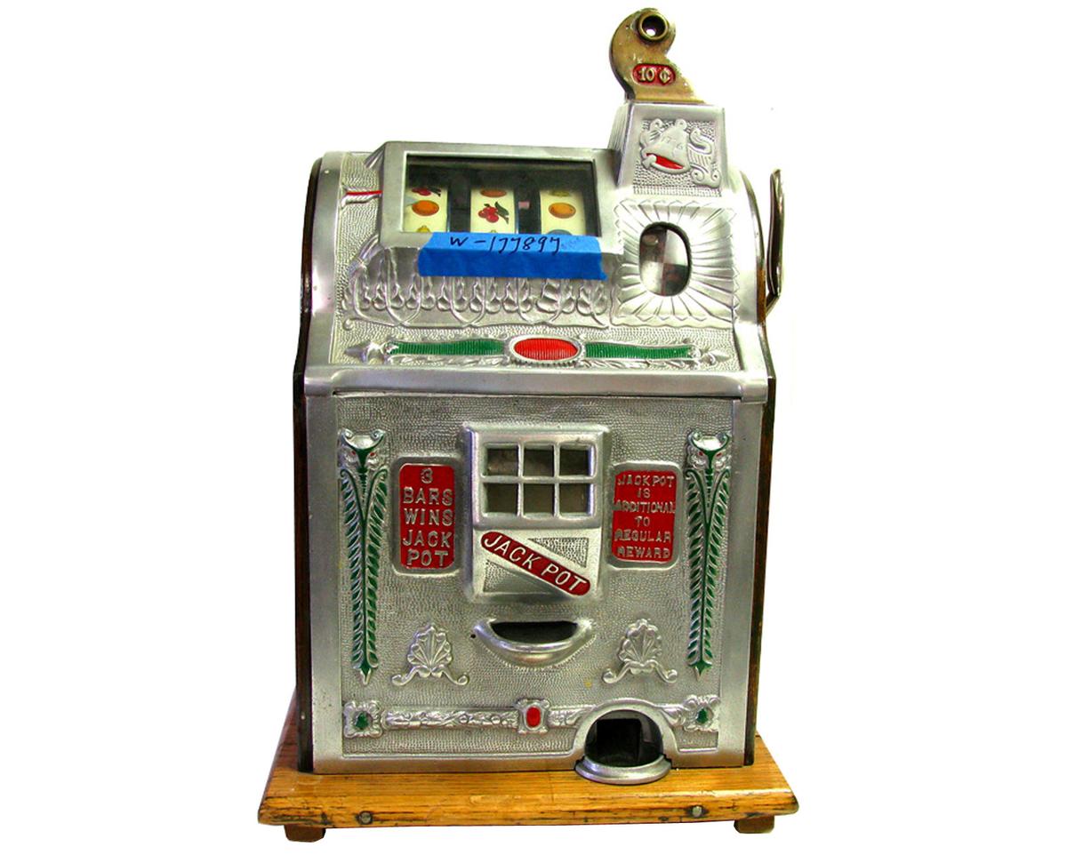 10 Cent Mills Gooseneck Jackpot Slot Machine -P-