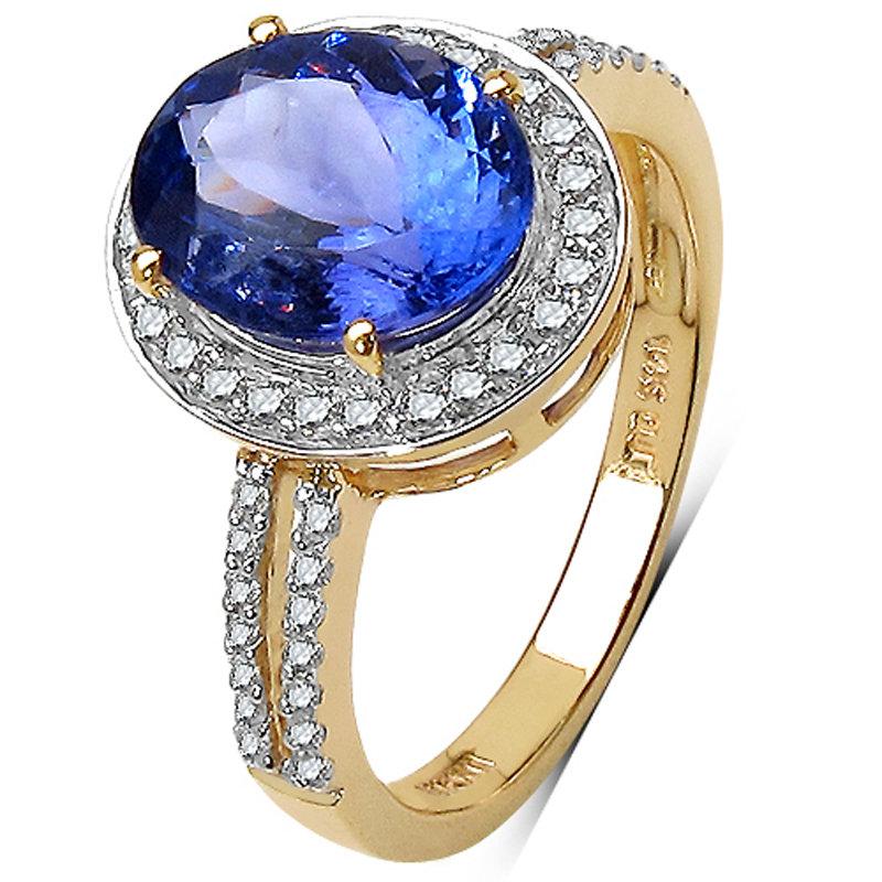 APP: 5.2k *Fine Jewelry 14 kt. White/Yellow Gold, 2.60CT Tanzanite And Diamond Ring