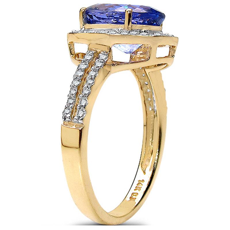 APP: 5.2k *Fine Jewelry 14 kt. White/Yellow Gold, 2.60CT Tanzanite And Diamond Ring