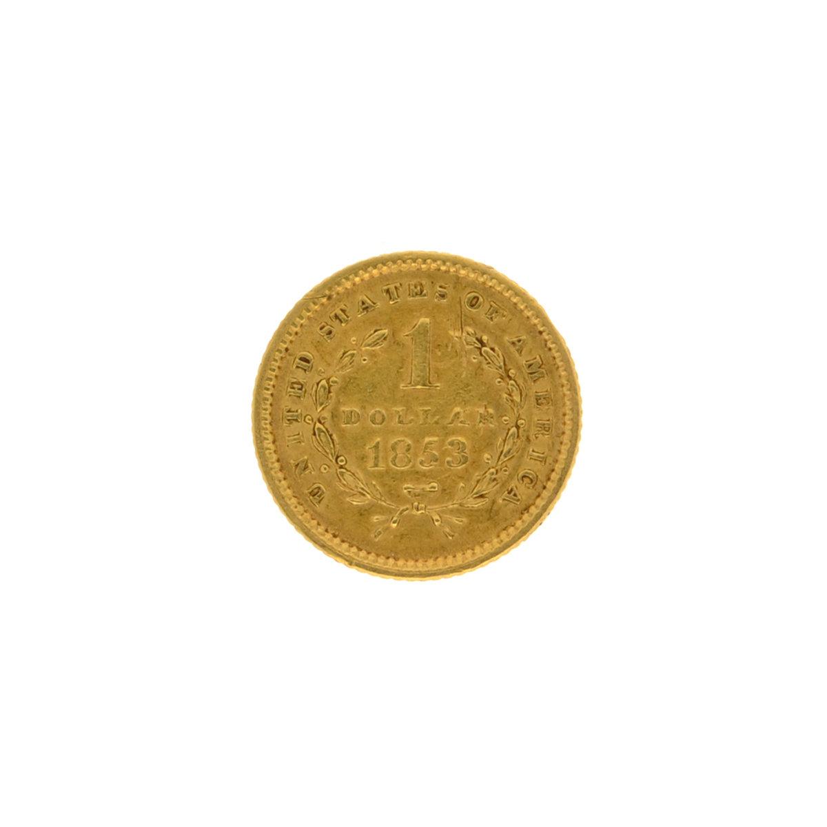 1853 $1 U.S. Liberty Head Gold Coin