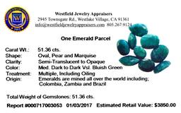 APP: 3.8k 51.36CT Green Emerald Parcel