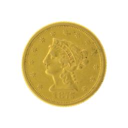 1875-S $2.50 Liberty Head Gold Coin