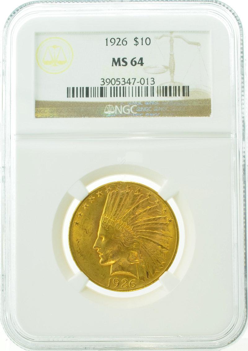 *1926 $10 MS 64 NGC Indian Gold Coin (DF)