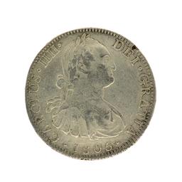 1805 Extremely Rare Eight Reales American First Silver Dollar Coin