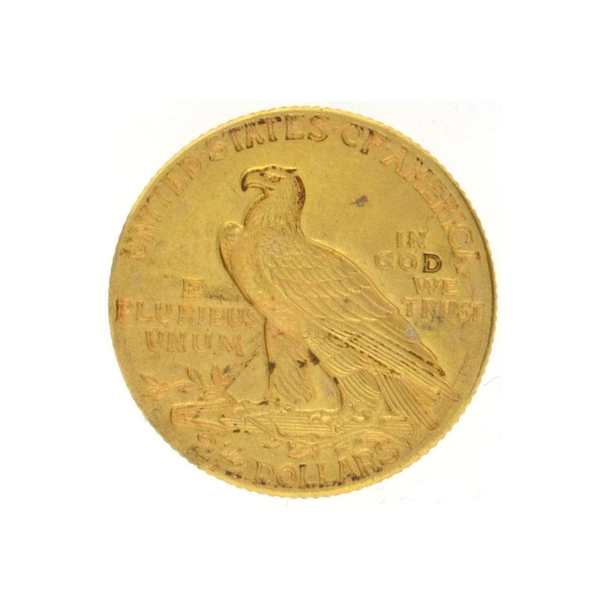 1912 $2.50 Indian Head Gold Coin