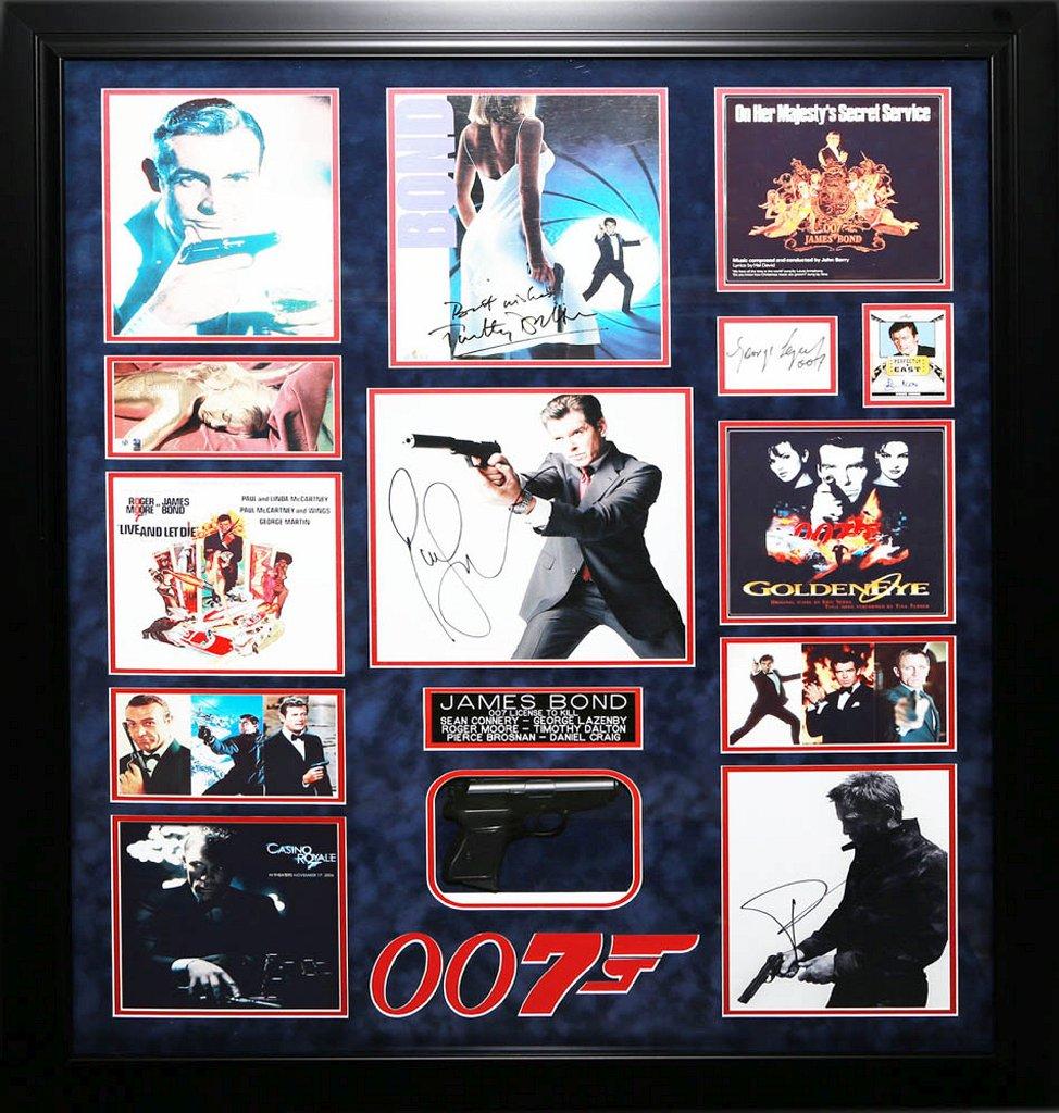 James Bond Collage with Gun
