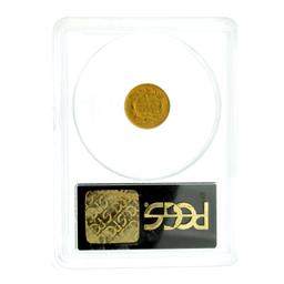 *1854 $1 U.S. PCGS MS60  Gold Dollar Coin (DF)