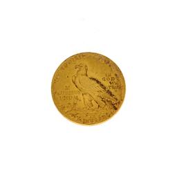 *1927 $2.50 U.S. Indian Head Gold Coin (DF)