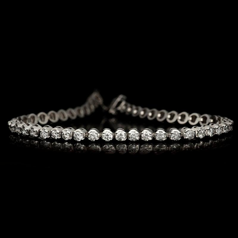 APP: 7k *Fine Jewelry 14KT White Gold, 3.00CT Round Brilliant Cut Diamond Bracelet (VGN A-38)