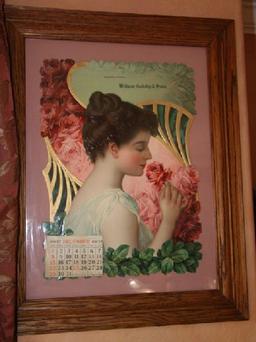 Victorian Print-One of the Finest-Girl with Roses -P-