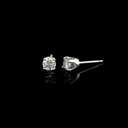 APP: 1.3k *Fine Jewelry 14 kt. White Gold, Custom Made 0.50CT Round Brilliant Cut Diamond Earrings