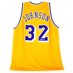 Very Rare Magic Johnson Signed Lakers Jersey Authenticated By JSA