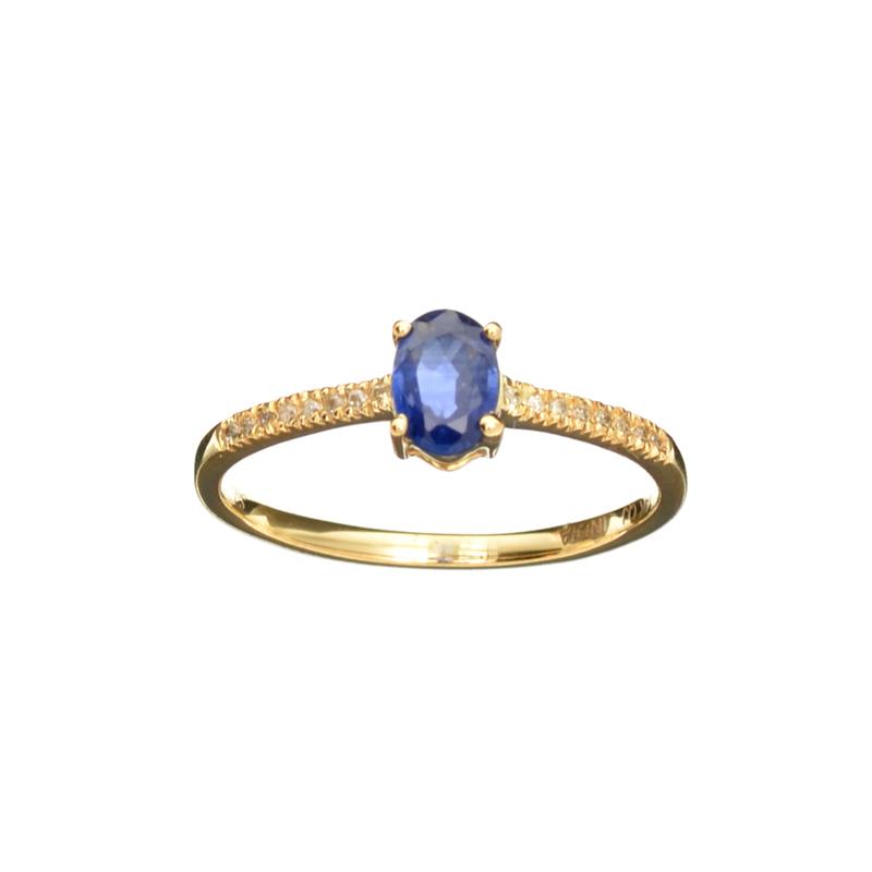 APP: 0.7k Fine Jewelry Designer Sebastian 14KT Gold, 0.66CT Blue Sapphire And Diamond Ring