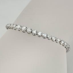 APP: 12k *Fine Jewelry 14KT White Gold, 4.00CT Round Brilliant Cut Diamond Bracelet (VGN A-41)